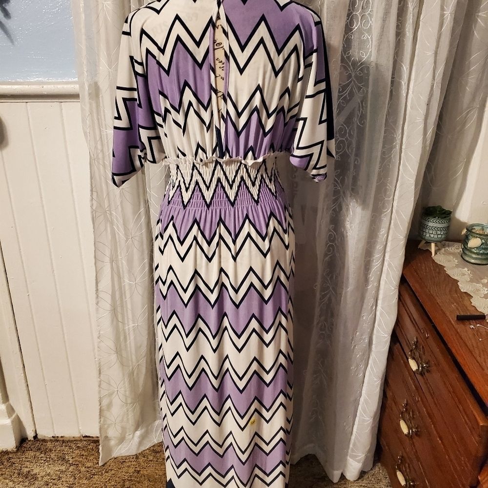 5th and Love Geometric Maxi Dress Medium - Picture 5 of 8